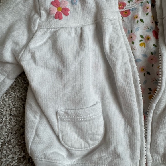 Baby Girls Cute Floral Baby Hoodie and Bodysuit Set outfit size 3 months - Picture 5 of 11